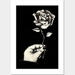 HAND TAKE FLOWER . WOMEN Posters and Art